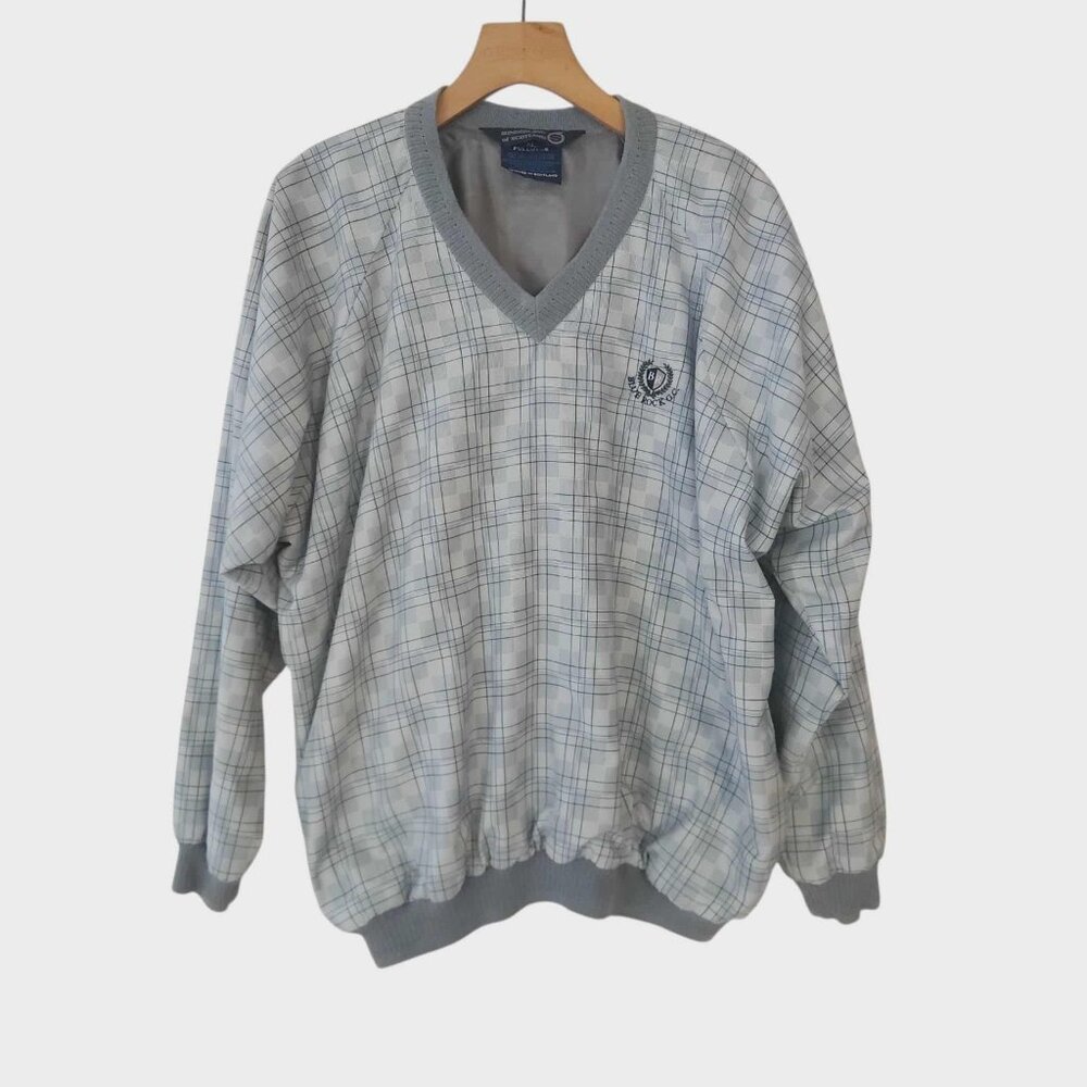 Vintage Sunderland Of Scotland Jacket‎ Windbreaker Pullover Check Womens XL